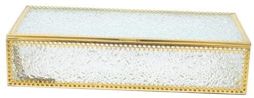 Alipis Vintage Schmuckkästchen Aus Glas Mit Deckel Multifunktionale Schmuckaufbewahrung Für Ringe Ohrringe Halsketten Und Mehr Eleganter Organizer Für Ihre Schmuckstücke