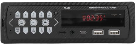 Einzel DIN Autoradio Receiver, Autoradio mit Integriertem Mikrofon, Unterstützt U Disk AUX, USB 2.0 Anschluss, Multimedia Speicherkarte, MP3 Player für das Auto