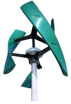ARTGOS Generador de Viento de energía Alternativa, turbina aerogeneradora de Eje Vertical, Ventilador de Molino de Viento for Uso doméstico, 1000w Kit De Generador EóLico(Green,24V_1000W)