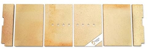 Feuerraumauskleidung - Für Wamsler Kaminöfen inkl. Modellübersicht - Für Verschiedene Kamin & Ofenmodelle - Kaminofenauskleidung aus Schamotte - passgenau & einfach austauschbar [6-teilig]