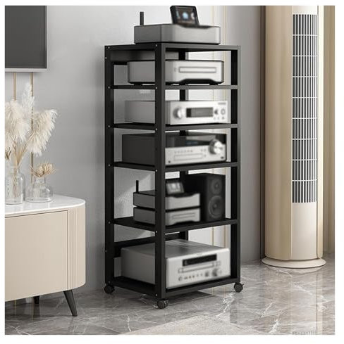 mobile stereo hi fi rack hifi Mobiletto portaoggetti stereo audio a 5/6/7 ripiani for soggiorno, ufficio, home theater, mobile porta video, torre porta DVD, supporto for giradischi, amplificatore for