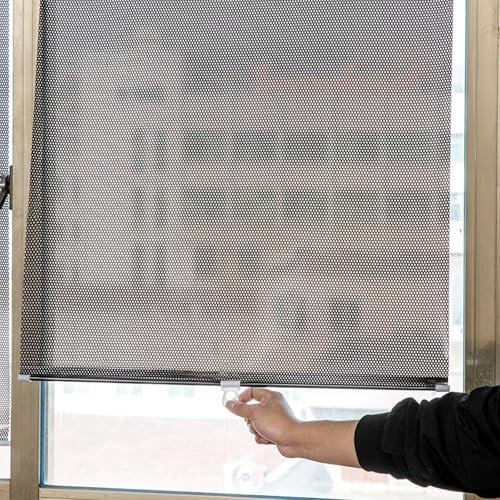 Tende Avvolgibili Oscuranti Senza Foratura,tapparelle Oscuranti Con Ventose Per Finestra Da Tetto,tende a Rullo Parasole Nere a Scomparsa,persiane Temporanee 45x125cm