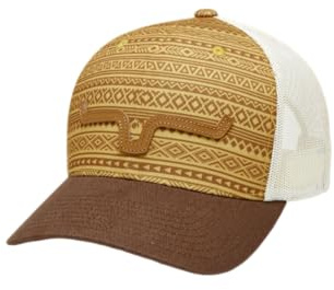 Kimes Ranch Unisex Colton X Hat - Mid-Profile Snapback mit Leder gestanzten Hörnern, Gold, Einheitsgre