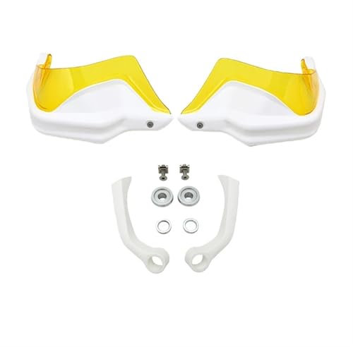 Für G310GS G310R G310 R 2017-2023 Motorrad Handprotektoren Schild Wachen Windschutzscheibe Hand Wind Schutz Motorrad Frontscheibe Windschild(White Yellow Set)