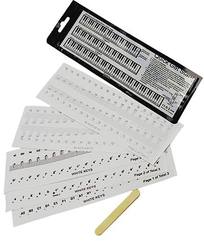 Klavieraufkleber 6 Stück Weiße Pvc Tastatur Lernetiketten