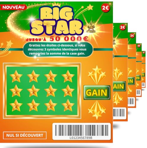 NOZHAM® 5 Rubbelkarten Schwangerschaftsankündigung – Baby Ankunft – Ankündigung der Geburt – Original-Ticket Big Star Ankündigung Schwangerschaft Großeltern – Opa – Oma – Tante – Tonton – Papa