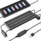 FEDOUR USB Mini Aquarium LED Light, Vollspektrum Aquarium Beleuchtung mit Ausziehbaren Halterungen, verstellbares Aquarium Plants Licht mit Externem Controller, für Süßwassertank