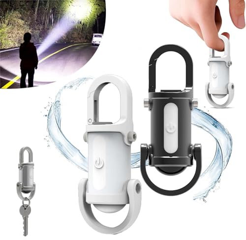 Lumilinks - Lumilink Mini Torch, 2025 Best Lumilink Mini Flashlight Keychain, 3 in 1 Flashlight & Power Bank & Keychain, 7 Lighting Settings, Mini Keychain Flashlight for Outdoor Camping (2Pcs)