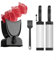 Portable Manual Meat Slicer, Stainless Steel Blade Fresh Meat Cleaver, 2-4 mm Thickness Adjustable, with Sharpener, 2 x Clean Brushes, for Beef Pork Mutton