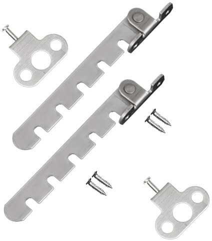 2 cierres de restricción de ventana de posición ajustable, regulador de inclinación de bloqueo para ventanas, adecuado para ventanas o puertas de madera/metal, acero inoxidable, 5 ranuras (10 cm