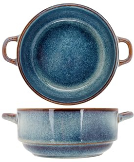 Cosy & Trendy Lot de 4 Bols en Grès Jade, Indigo, 0,8 L