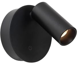 LUCIDE TONI - wiederaufladbare Wandstrahler/Wandleuchte - Akku/Batterie - Ø 8,1 cm - LED Dim. - CCT - 1x2W 2700K/4000K - Magnetisch - Schwarz