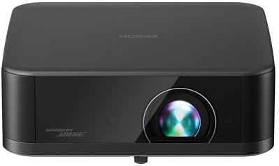 Epson Lifestudio Pop Plus 4K PRO-UHD Personal Lifestyle Projector, 700 Lumens of Color and White Brightness, Sound by Bose, Google TV, 3-Chip 3LCD Triple Core Engine, Projection Studio App — Black