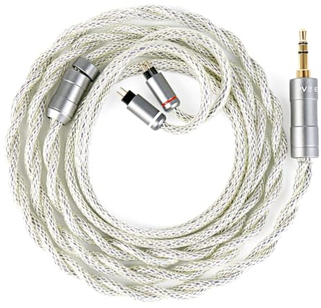 KBEAR IEM, cavo di aggiornamento Hi-Fi per monitor in-ear, cuffie con connettore a 2 pin da 0,78 mm e 3,5 mm, intreccio di rame ibrido a 173 core, compatibile con SIM-GOT EW300 EW200 SuperMix4