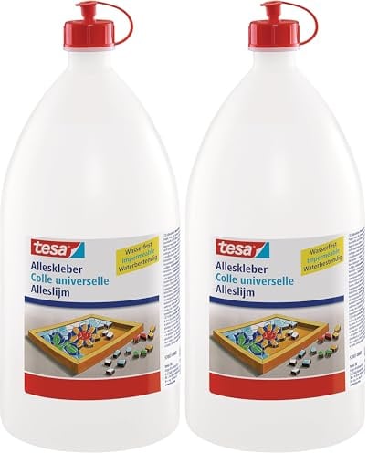 tesa Alleskleber, 1750g Flasche (Packung mit 2)