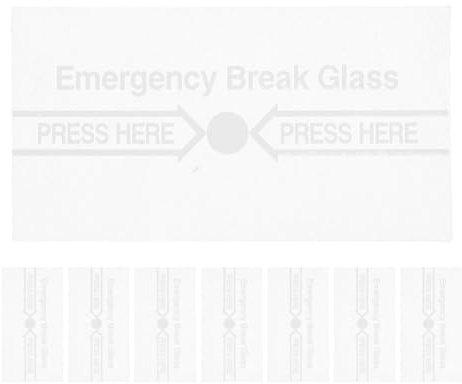 Veemoon 8pcs Fire Alarm Call Point Glass Replacement Break Glass Plate Frangible Manual Alarm Station Spare Fire Safety Break Cover for Schools Offices Factories Indoor Use