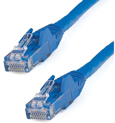 StarTech - Cable de red de par trenzado apantallado (categoría 6, cabezales sin enganches, 22,9 m, ETL), color azul