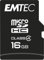 EMTEC ECMSDM16GHC4 - Carte micro SDHC - Classe 4 - Gamme Elite Silver - avec adaptateur de Performance - 16 Go