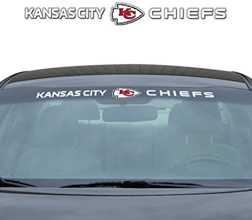 FANMATS NFL - Kansas City Chiefs Sun Stripe Windshield Decal 3.25 in. x 34 in.