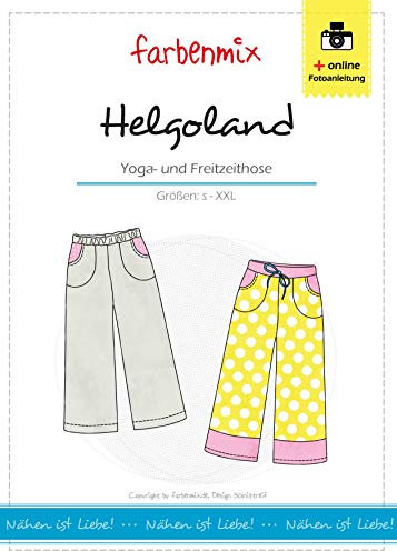 Farbenmix Helgoland Schnittmuster (Papierschnittmuster, Größen 34/36-50/52) Yoga-/ Jogginghose einfach selber nähen