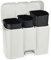 keeeper Tontarelli - Cubo de Reciclaje Patty3 Con Tres Compartimentos y Cubos Extraíbles, Color Blanco, 1500 ml, 3 compartimentos