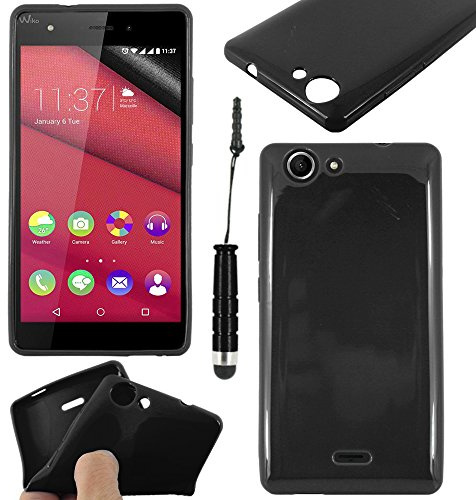 ebestStar - Hülle für Wiko Pulp 4G, Silikon Handyhülle Cover, TPU Schutzhülle, Slim Handy Case + Mini Stift, Schwarz