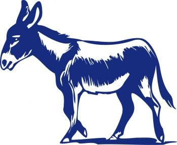 Aufkleber Applikation - Esel - AP0682 - verschiedene Farben zur Wahl Farbe blau, Größe 30cm