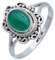 mantraroma Silber Ring Damen 925 grünen Onyx Edelstein grün ausgefallen verspielt