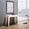 Itamoby, Console extensible Isotta blanc frêne, L.90 x P.42 x H.75,4 (extensible jusqu'à 302 cm)