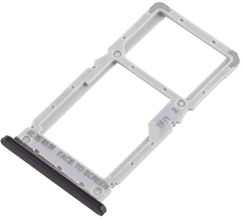 Kompatibel für Xiaomi Redmi Note 6 Pro Try Tray Kartenhalter Dual SIM Card SIM 1 + Slot SIM 2 oder Schlitten für Micro SD Player (Nero)