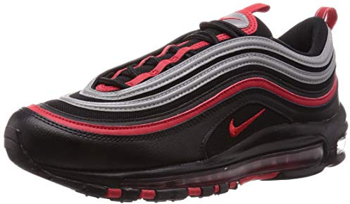 Nike Nike AIR MAX 97, Herren Traillaufschuhe, Mehrfarbig (Black/University red-metallic Silver 014), 45 EU (10 UK)