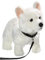 Carl Dick Weißer Schäferhund mit Leine stehend, Hund, Plüschtier, Kuscheltier ca. 26cm lang, ca. 22cm hoch 3485