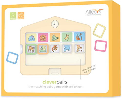 ALLEOVS® Clevere Paare - Spaßiges Lernspiel für Kinder ab 3 Jahre - CleverPairs | Entwicklungsspiel - Konzentrationsspiel - Kinderspiele Ergotherapie - Spiel für Logik & Sprachentwicklung