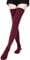 SATINIOR Calze Extra Lunghe Calze Alte in Cotone Calze Extra Lunghe per Stivali da Donna (Vino rosso, 1)