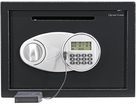 Genie Hand – Elektronischer Tresor Safe mit Einwurfschlitz – B-Schloss – Anti-Bounce-Technologie (mittel)