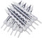 Metallic-Stern-Mix-Kerzen Silber mit Haltern