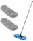 Addis Flat 100% Microfibre Super Sweeping 3 pcs Handle & Twin Extra Dusting Mop Head Pack, Blue & Metallic, Metallic/Blue, 40 x 111 cm