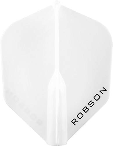 Robson Plus Dart Flight Nr. 6 Flight zum Aufstecken sehr Robust Lange haltbar (Weiß)