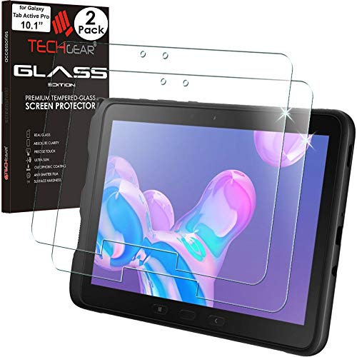 TECHGEAR 2-Pack Tempered Glass Screen Protectors for Samsung Galaxy Tab Active 4 Pro/Tab Active Pro 10.1 (T540 T545 T547 T630 T637) – 9H Toughness, HD Clarity, Scratch-Resistant