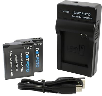 Dot.Foto DMW-BCM13, DMW-BCM13E Premium 1250mAh Battery (2-pack) & USB Battery Charger for Panasonic DMC-TZ70, DMC-TZ71, DMC-ZS27, DMC-ZS30, DMC-ZS40, DMC-ZS45, DMC-ZS50 / DC-FT7 / DC-TS7