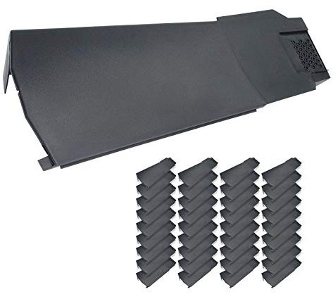 36 x Klober Contract Dry Verge Unit Pack for Gable/Apex Roof Tile Plastic End Cap - Right, Grey