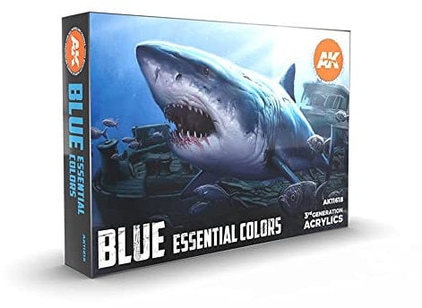 AK Interactive AK11618 Blue Essential Colors Set 6x17ml