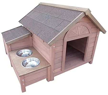 ChengBeautiful Hundehütte Luxus Outdoor Big Kennel Massivholz Regenschutz und Sonnencreme Hund Villa Four Seasons Warme Hundehaus Indoor Holzkennel für Indoor- und Outdoor-Tierheim