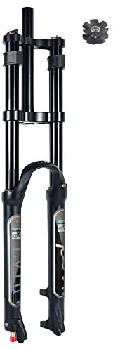 LvTu DH Downhill Mountainbike Federgabel 26 27,5 29 Zoll Federweg 160mm Luft MTB Gabel Zugstufeneinstellung Doppelte Schulter mit Lockout-Funktion Fahrrad Stoßdämpfer, Schwarz