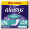 Always Daily Fresh Slipeinlagen Damen, Normal (56 Binden) Big Pack, ohne Duft, atmungsaktiv, flexibel