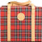 Creabilie Borsa Porta Torte da Trasporto, per 2 Torte o una Torta Alta. Cestino da Pic Nic con 2 Ripiani in Bambù da Utilizzare come Alzatine in Legno e Cesto per La Frutta (Tartan)