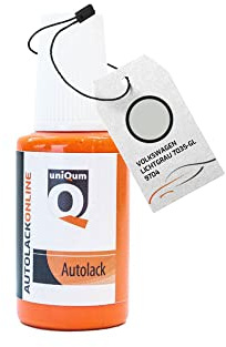 uniQum Autolack Lackstift fürs Auto für Volkswagen LICHTGRAU 7035-GL 9704 Autolack Reparatur 30 ml