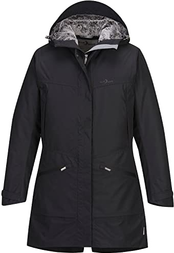 Blue Wave Damen Funktionsparka Funktionsmantel Katinka - Funktionsjacke mit Fellimitat gefütterte Kapuze