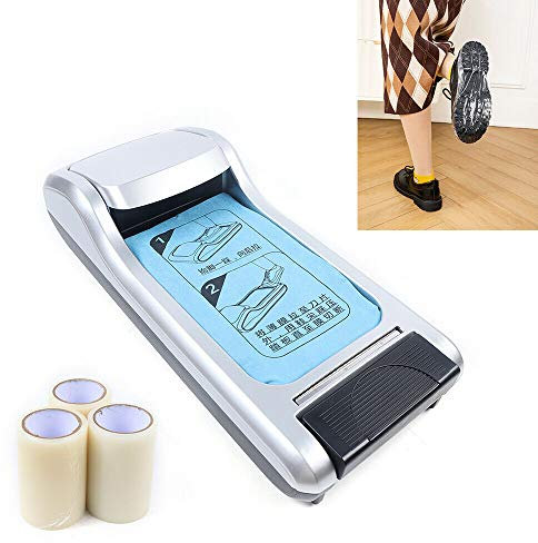 Dispenser automatico per copriscarpe per casa, negozio, ufficio - Copriscarpe usa e getta, macchina avvolgitrice per scarpe con dispenser automatico di pellicola per scarpe