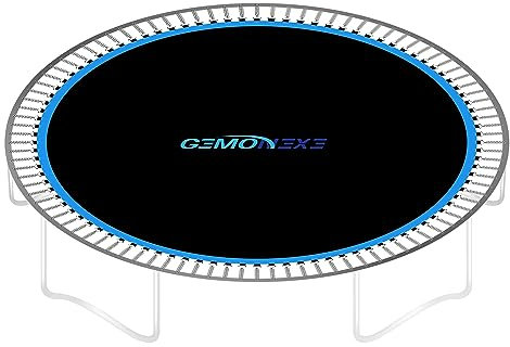 GemonExe Premium-Trampolin-Ersatzmatte, passend für 4,3 m runde Trampolinrahmen mit 72 V-Haken, Ersatz-Sprungmatte, mit 14 cm Federn und 381 cm, verstärkt, UV-beständig, Rahmen und Feder nicht im